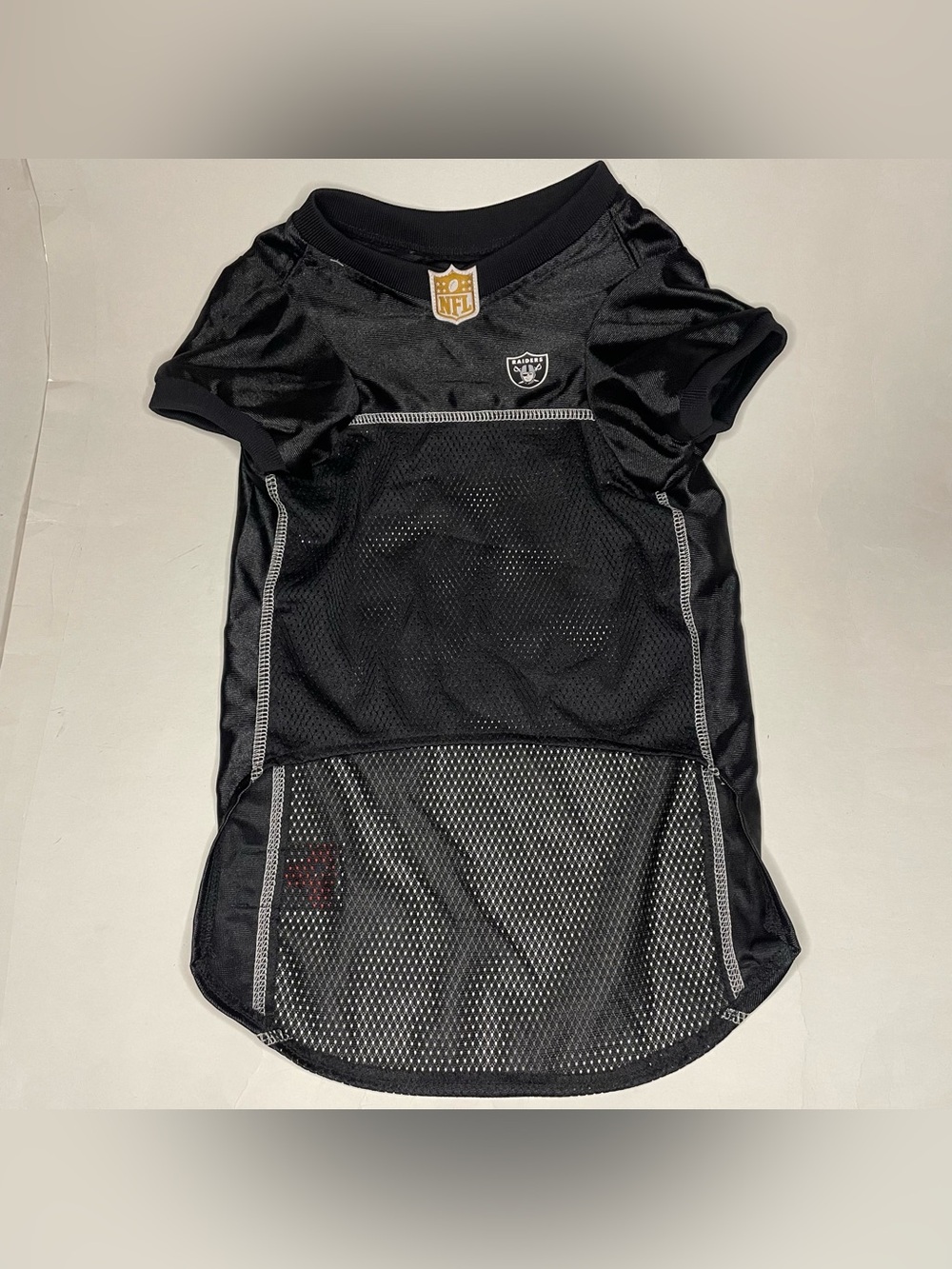 NFL Las Vegas Raiders Dog Jersey Sz Large Sports Team Fanatic Mesh Logo